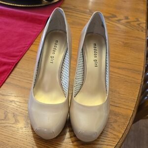 Madden Girl Glossy Nude Heels